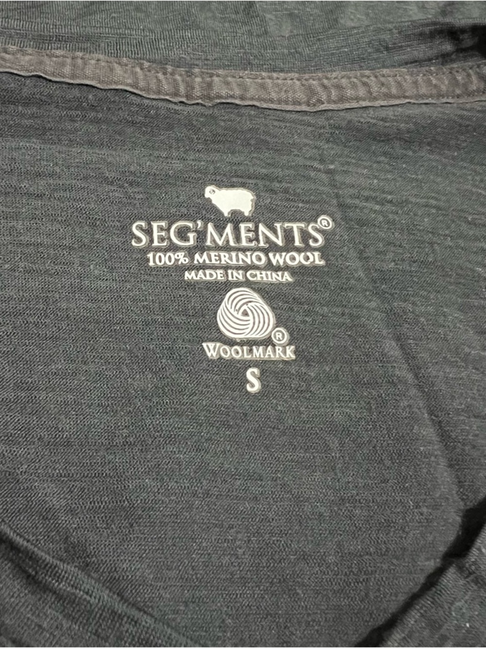 Seg’Ments Women's Gray 100% Merino Wool V-Neck Long Sleeve Tee Size Small - Picture 3 of 9